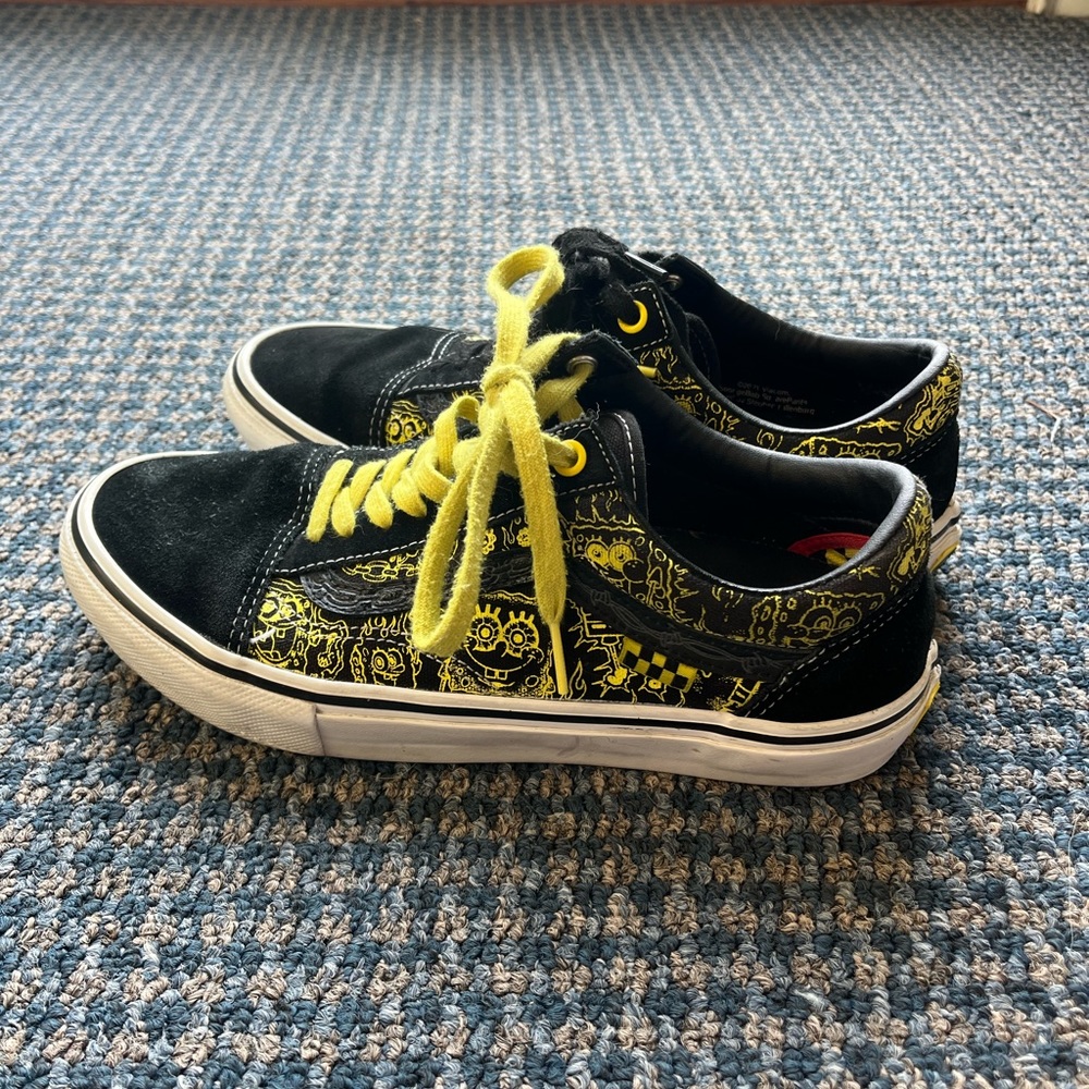 SpongeBob vans, size 8 men’s hood condition.